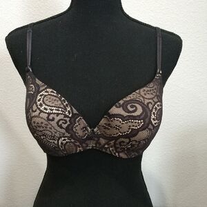 Lily of France Lace Bra - Black and Tan